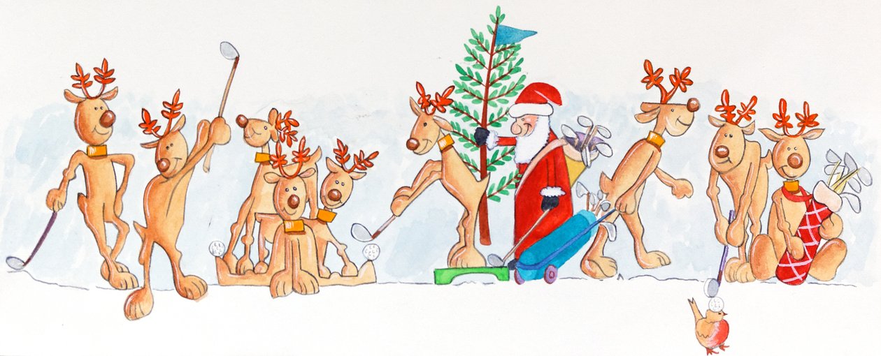 Kerstgolfers door Tony Todd
