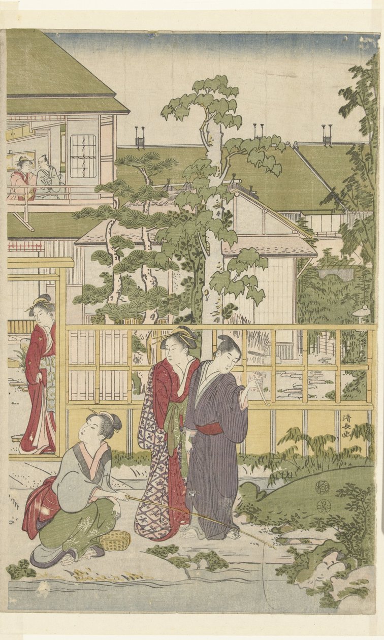 Blindemannetje spelen door Torii Kiyonaga