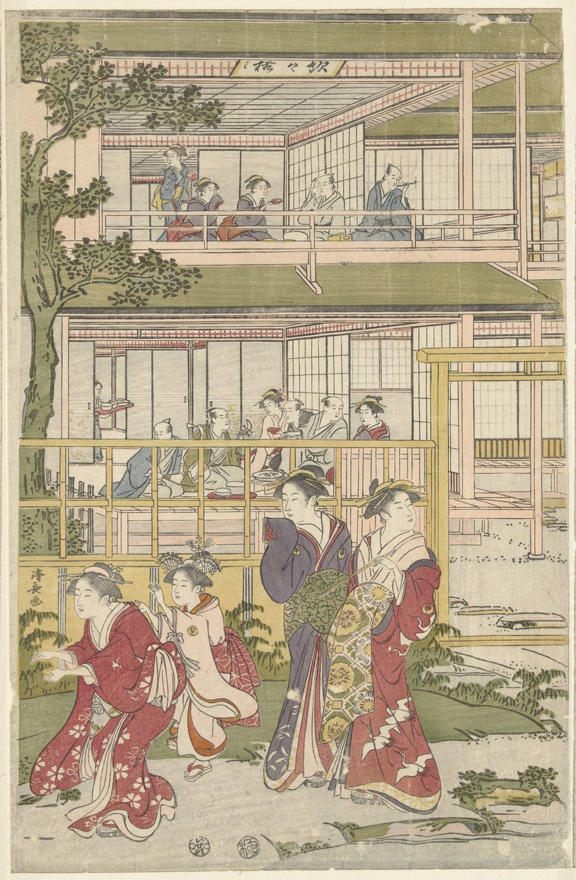 Blindemannetje spelen door Torii Kiyonaga