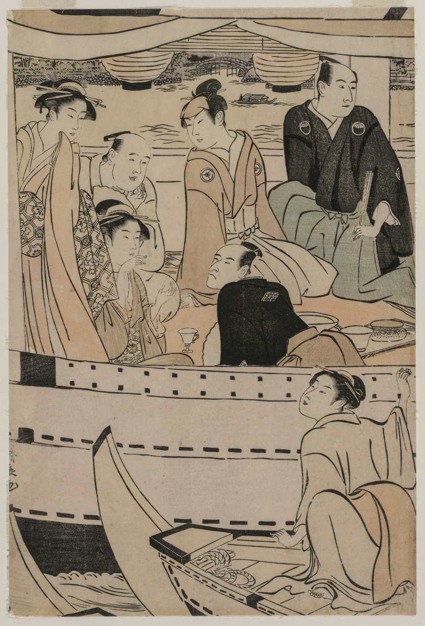 Boottocht op de Sumida-rivier door Torii Kiyonaga