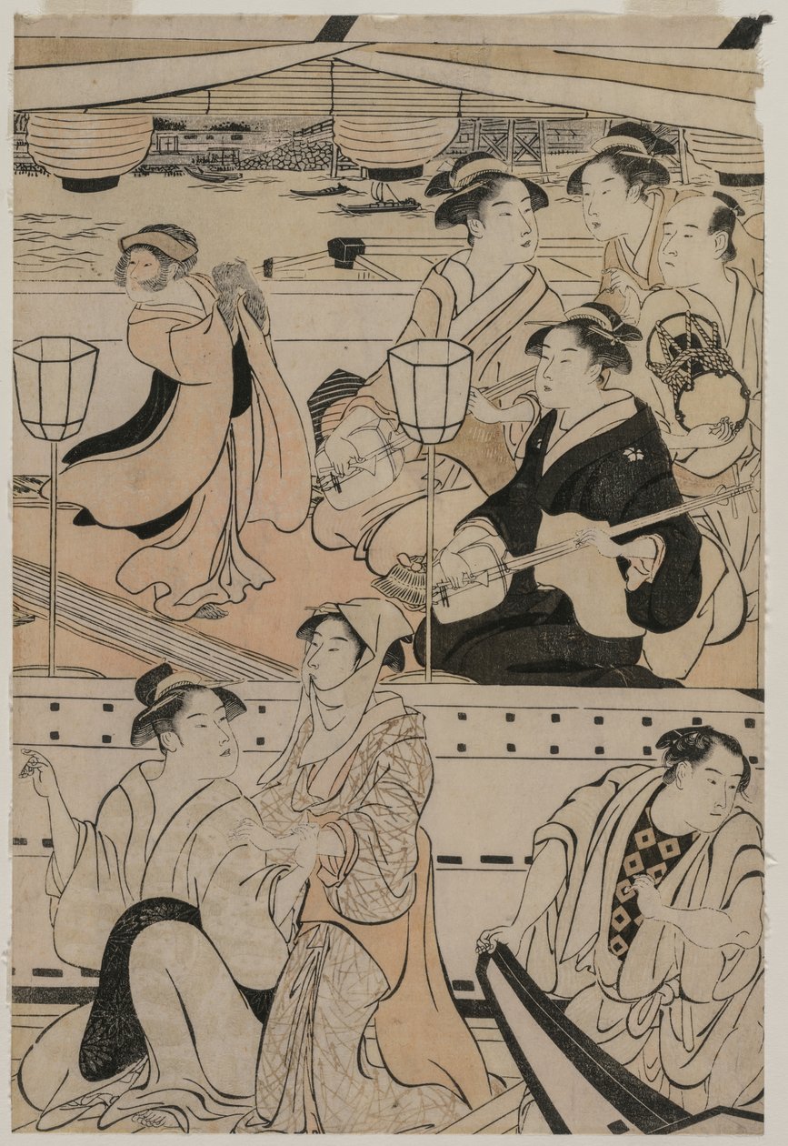 Boottocht op de Sumida-rivier door Torii Kiyonaga
