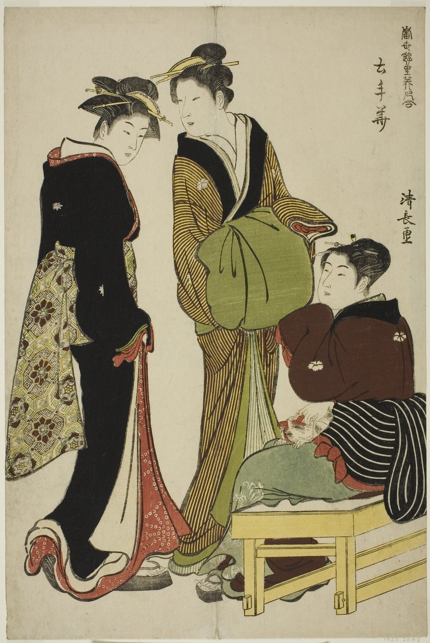 Bloemen van het Doteshita-district door Torii Kiyonaga