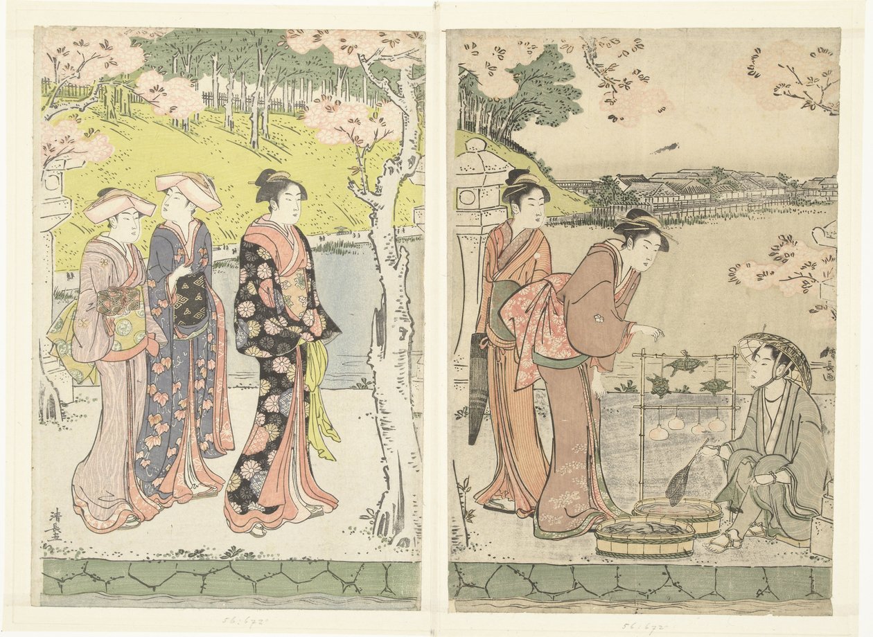 Schildpadverkoper door Torii Kiyonaga