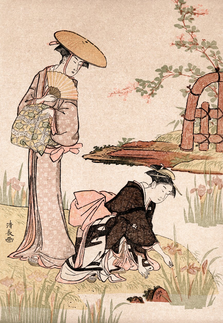 De Iris Tuin, ca. 1775-1815 door Torii Kiyonaga