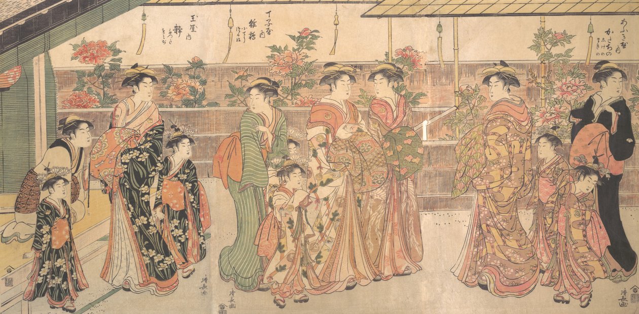 De pioenshow, ca. 1790 door Torii Kiyonaga