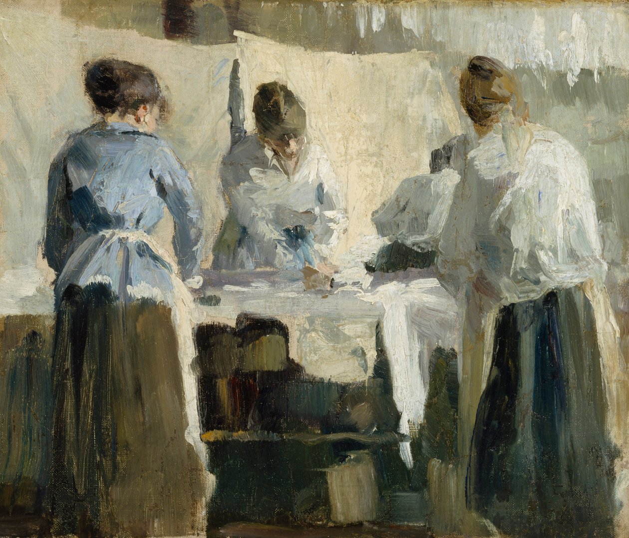 Franse vrouwen strijken, 1889 door Torsten Wasastjerna