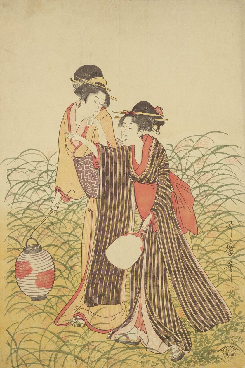 Twee Dames, Edo Periode (1603-1868) door Toshusai Sharaku