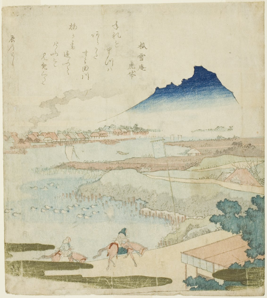 Uitzicht op de Sumida Rivier door Totoya Hokkei