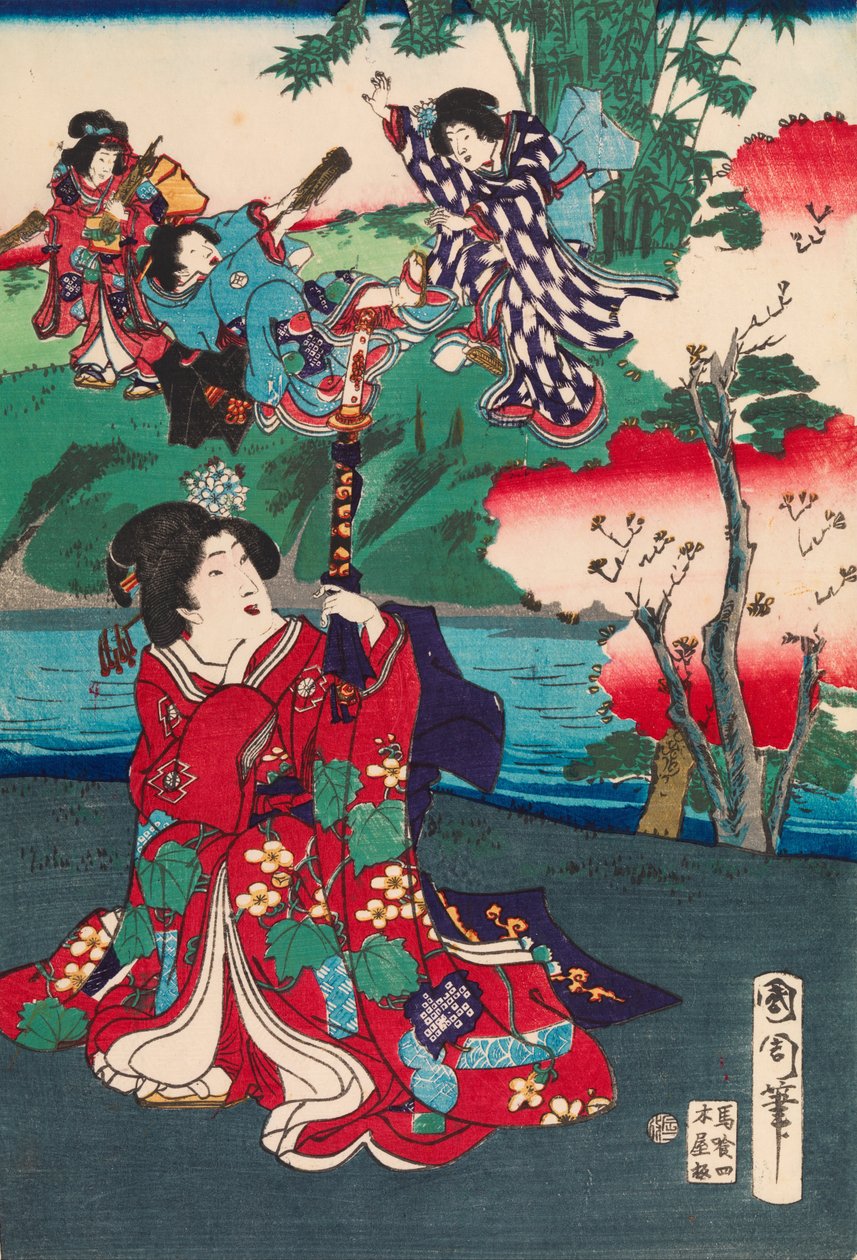 Het Verhaal van Genji door Toyohara Kunichika