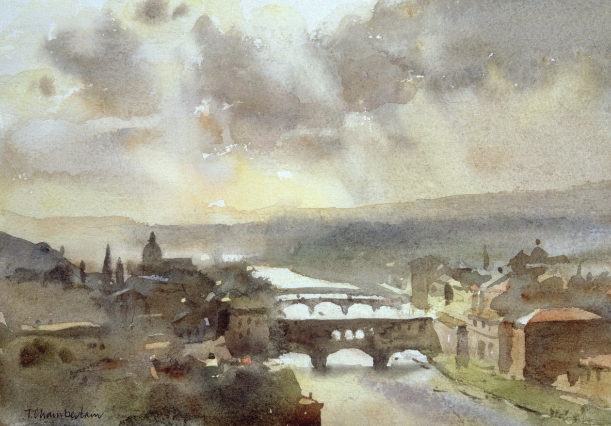 Rivier Arno, Florence door Trevor Chamberlain