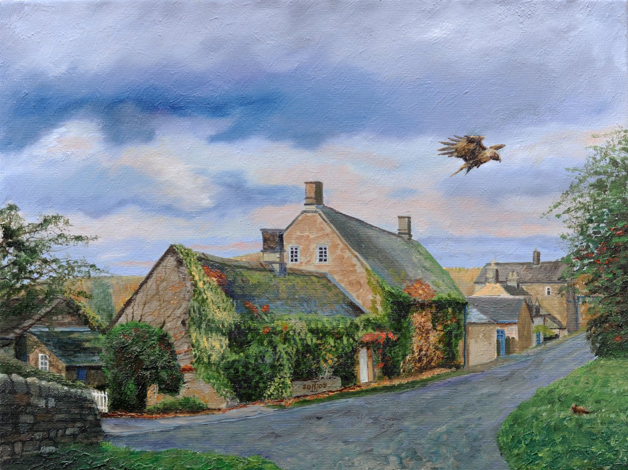 Ivy Cottage Beeley, Chatsworth, Derbyshire door Trevor Neal