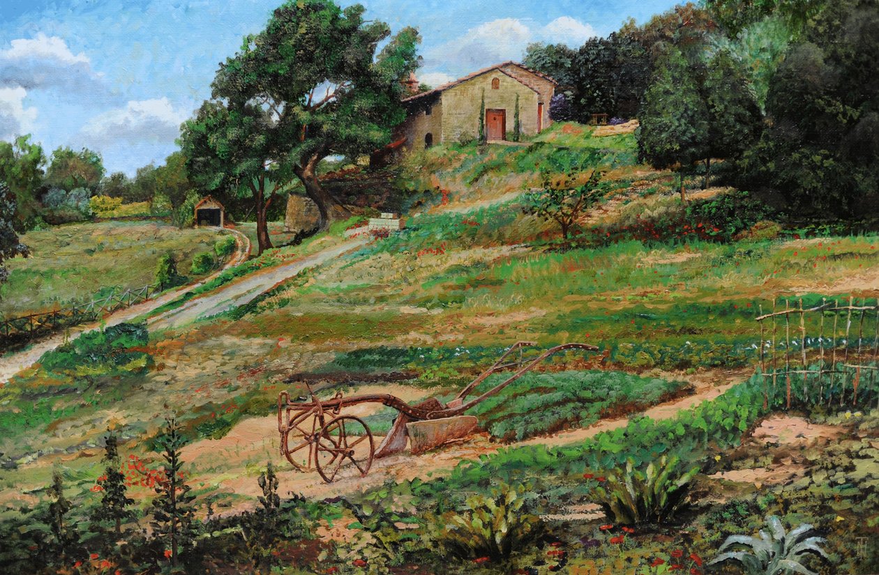 Ploeg, Cortona, 1999 door Trevor Neal