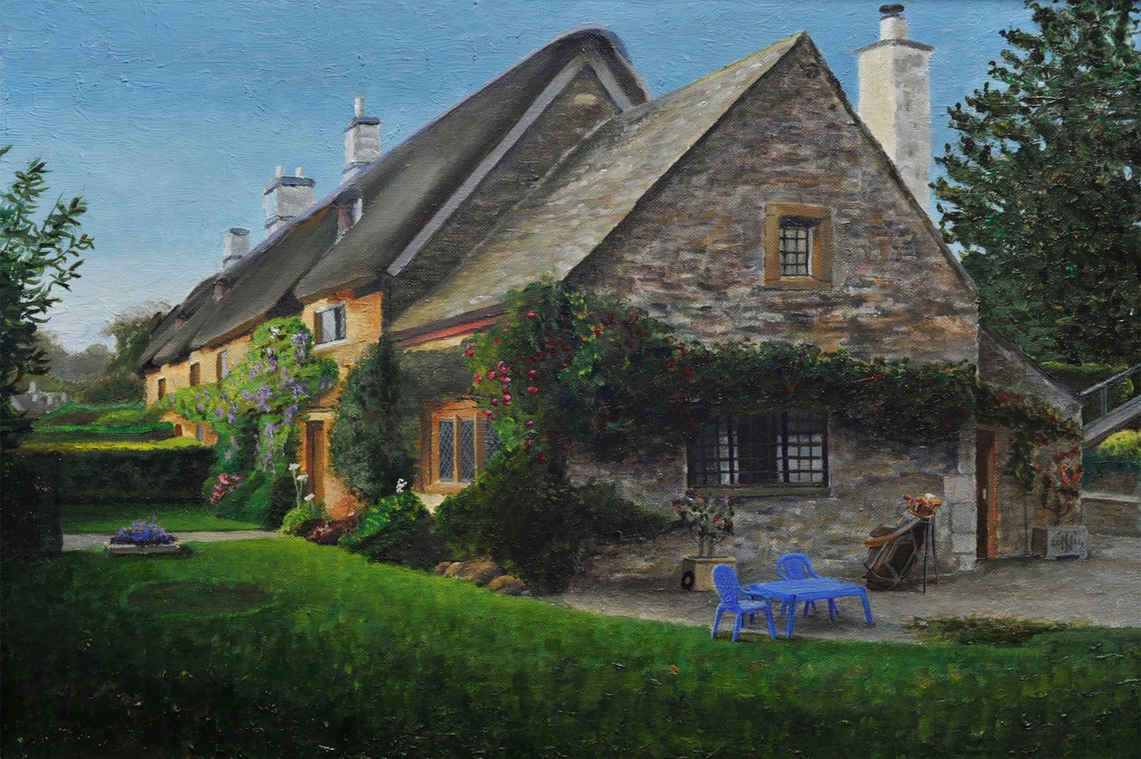Rietgedekt huisje, Great Tew, 2014 door Trevor Neal