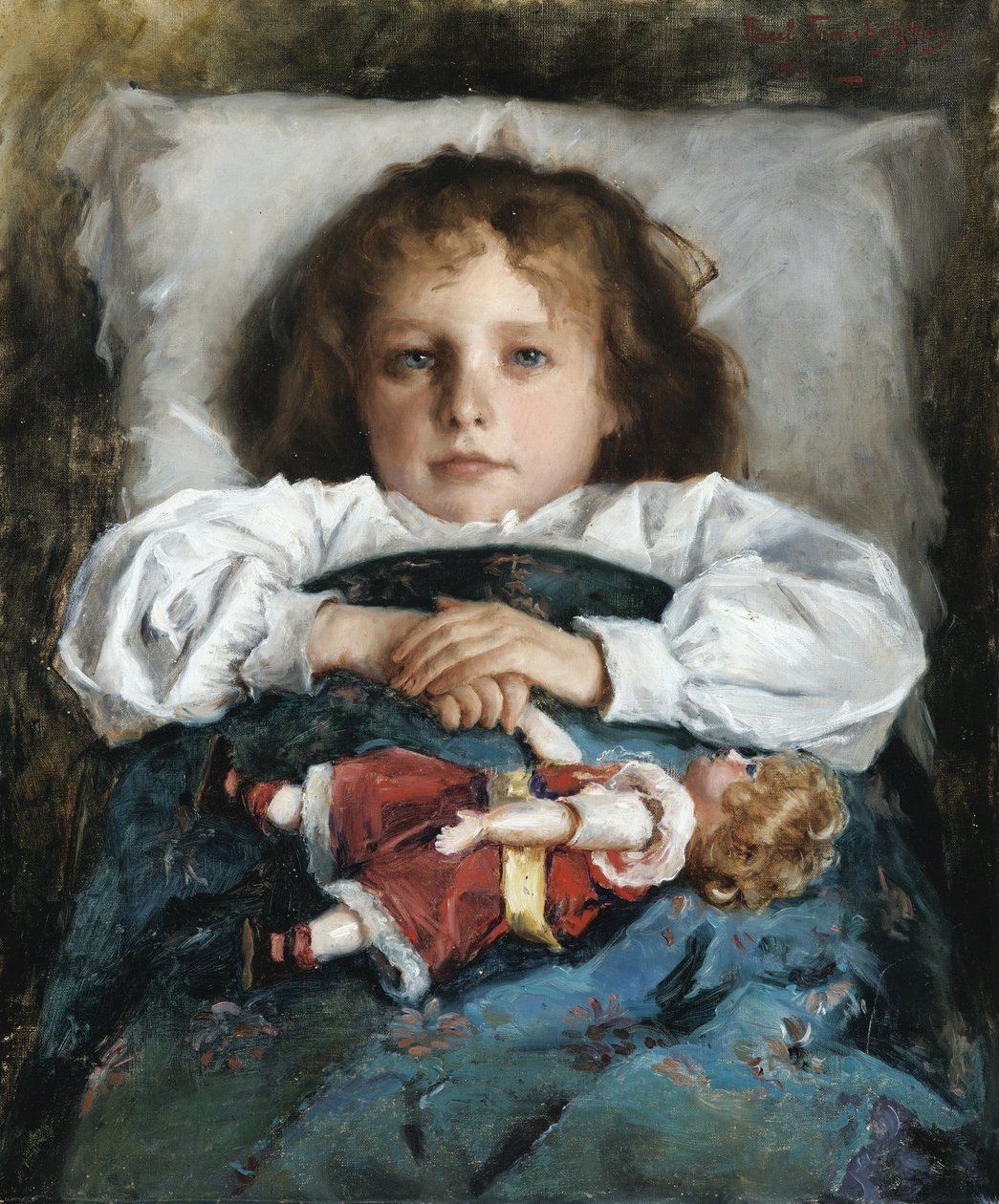 Kind met een pop, 1912 door Trubetskoy