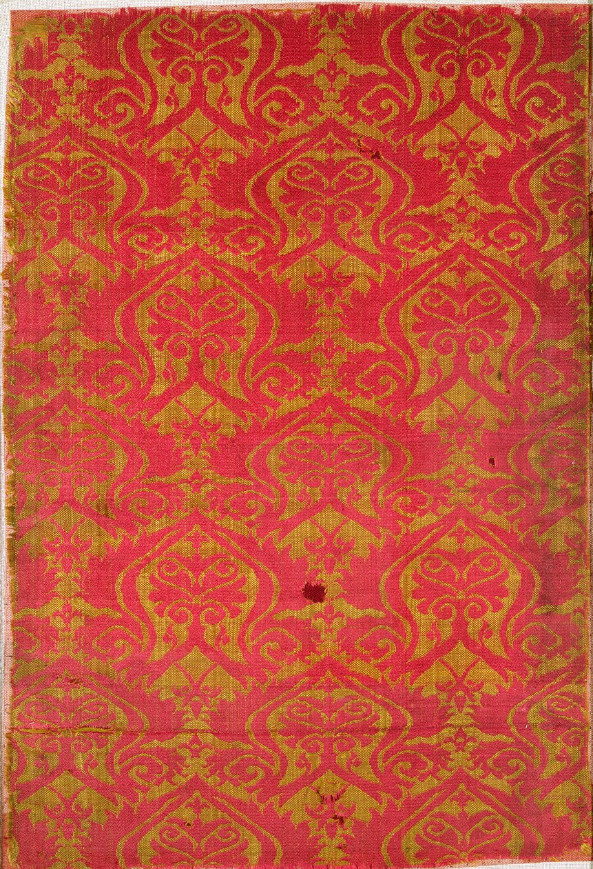 Textiel fragment, 14e-15e eeuw door Turkish School