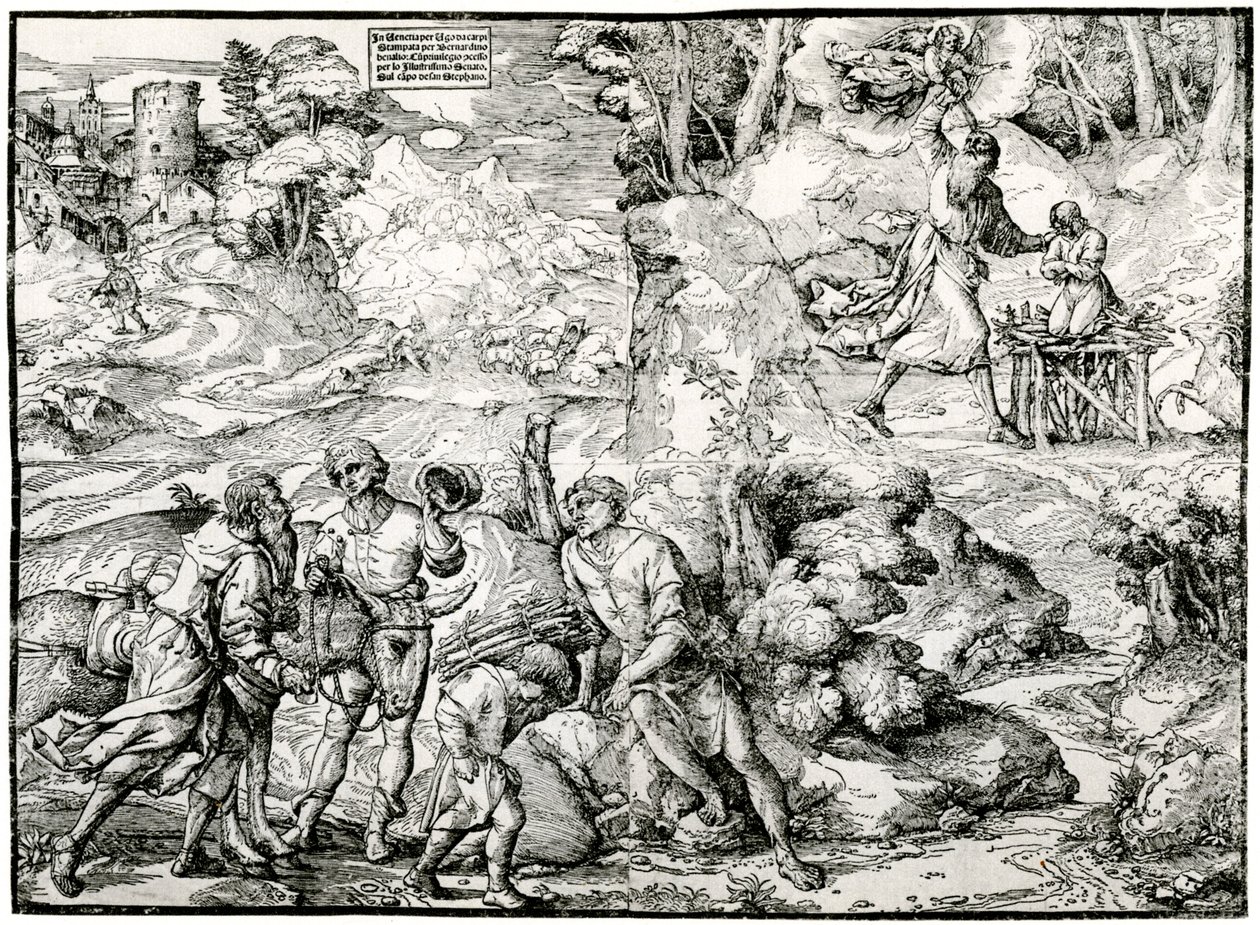 Abrahams Offer, 1516-1518, 1937 door Ugo da Carpi