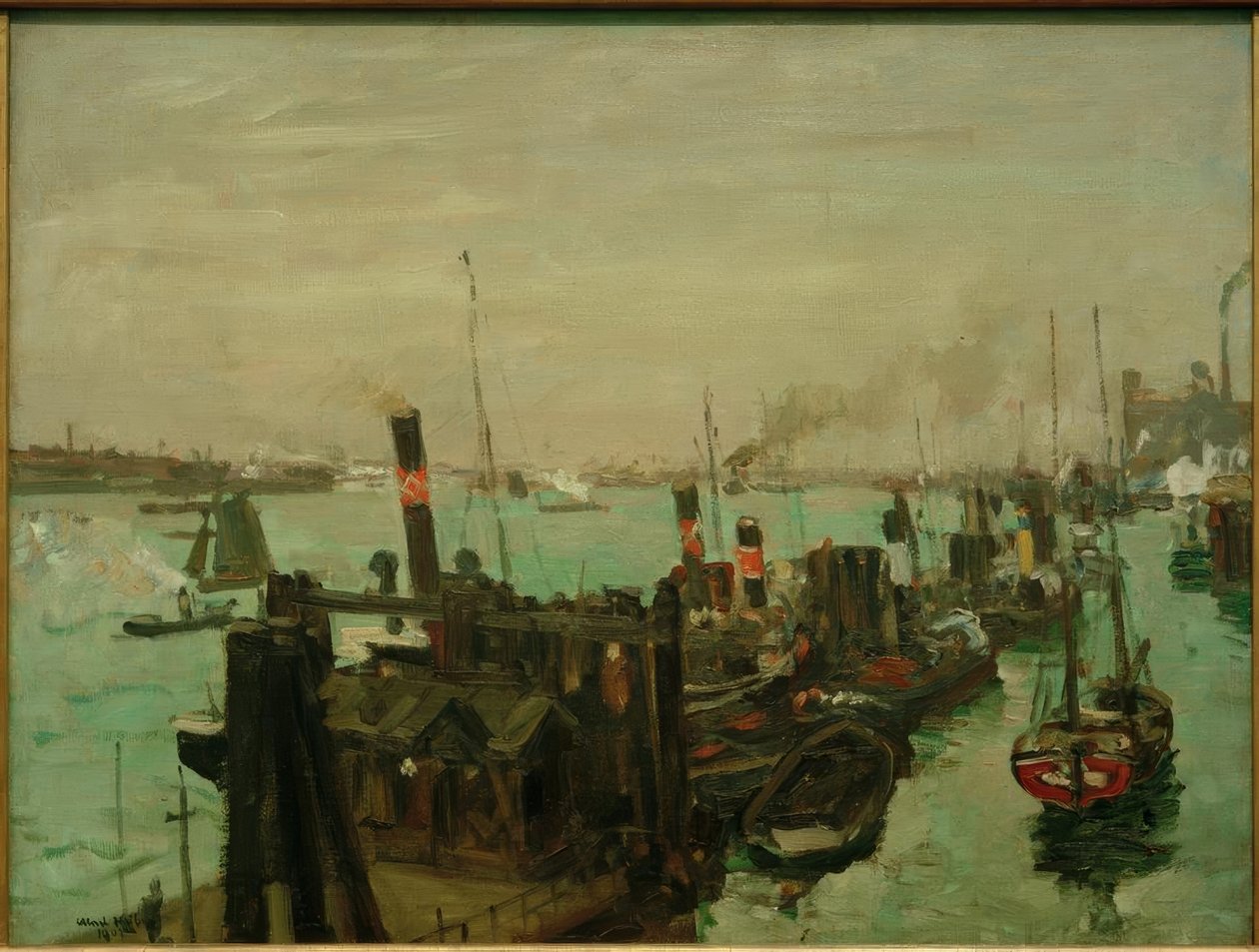 In de haven van Hamburg door Ulrich Hubner