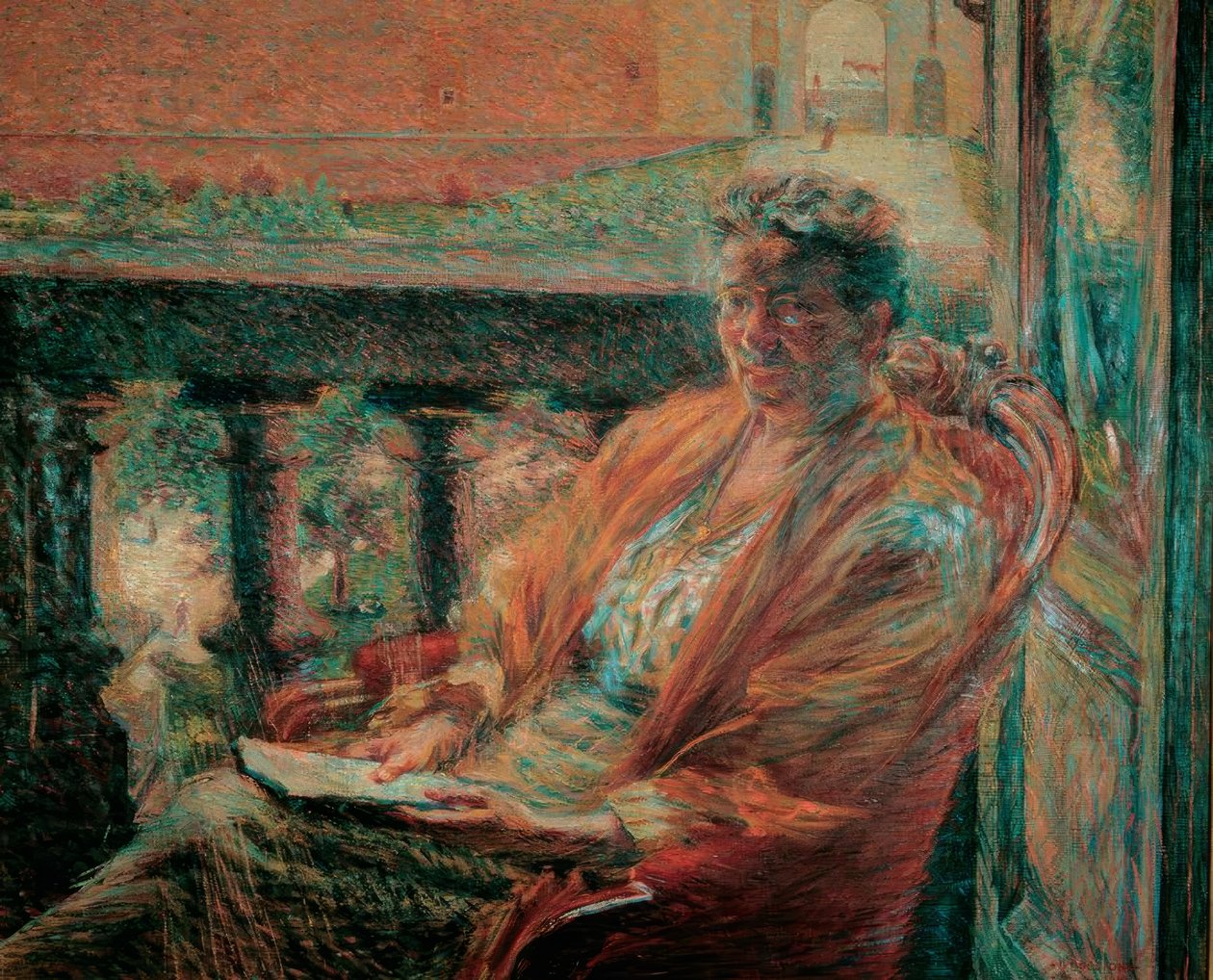 Portret van mevrouw Meta Quarck door Umberto Boccioni