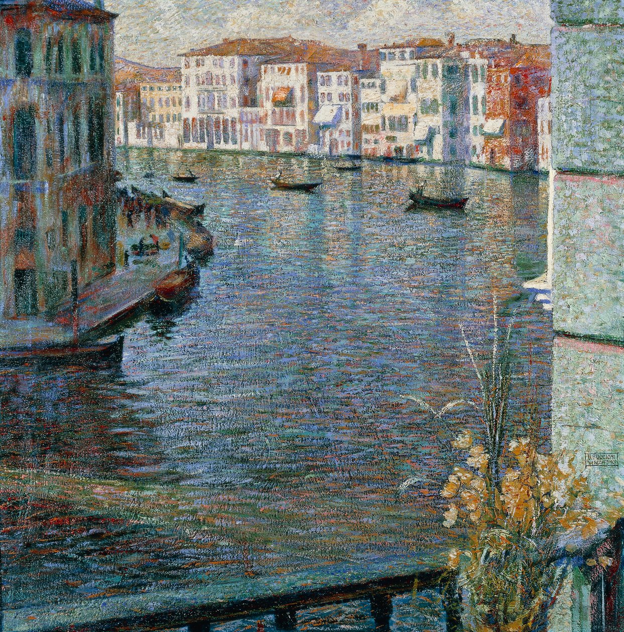 Het Grote Kanaal in Venetië door Umberto Boccioni