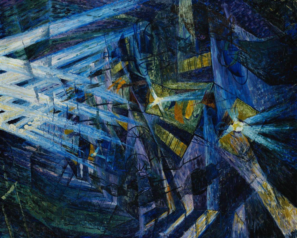 Le Forze di una Strada, 1911 door Umberto Boccioni