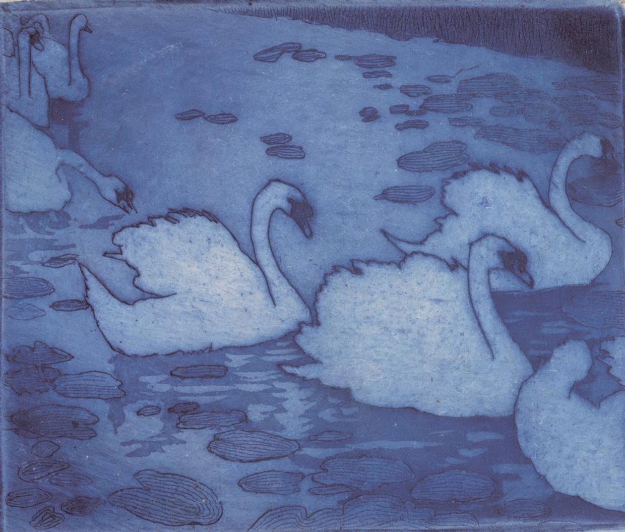 Zwanen door Umberto Boccioni