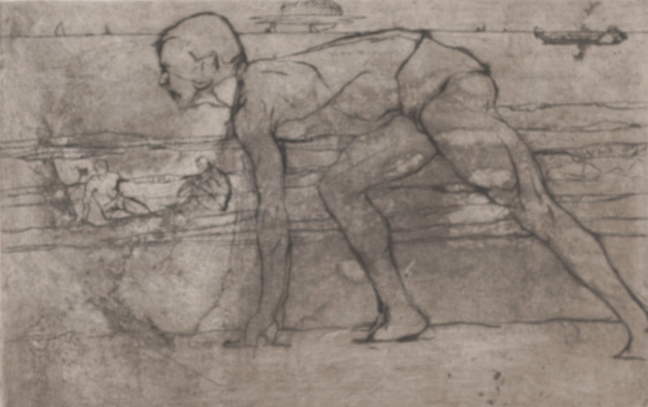 De atleet, 1907 door Umberto Boccioni