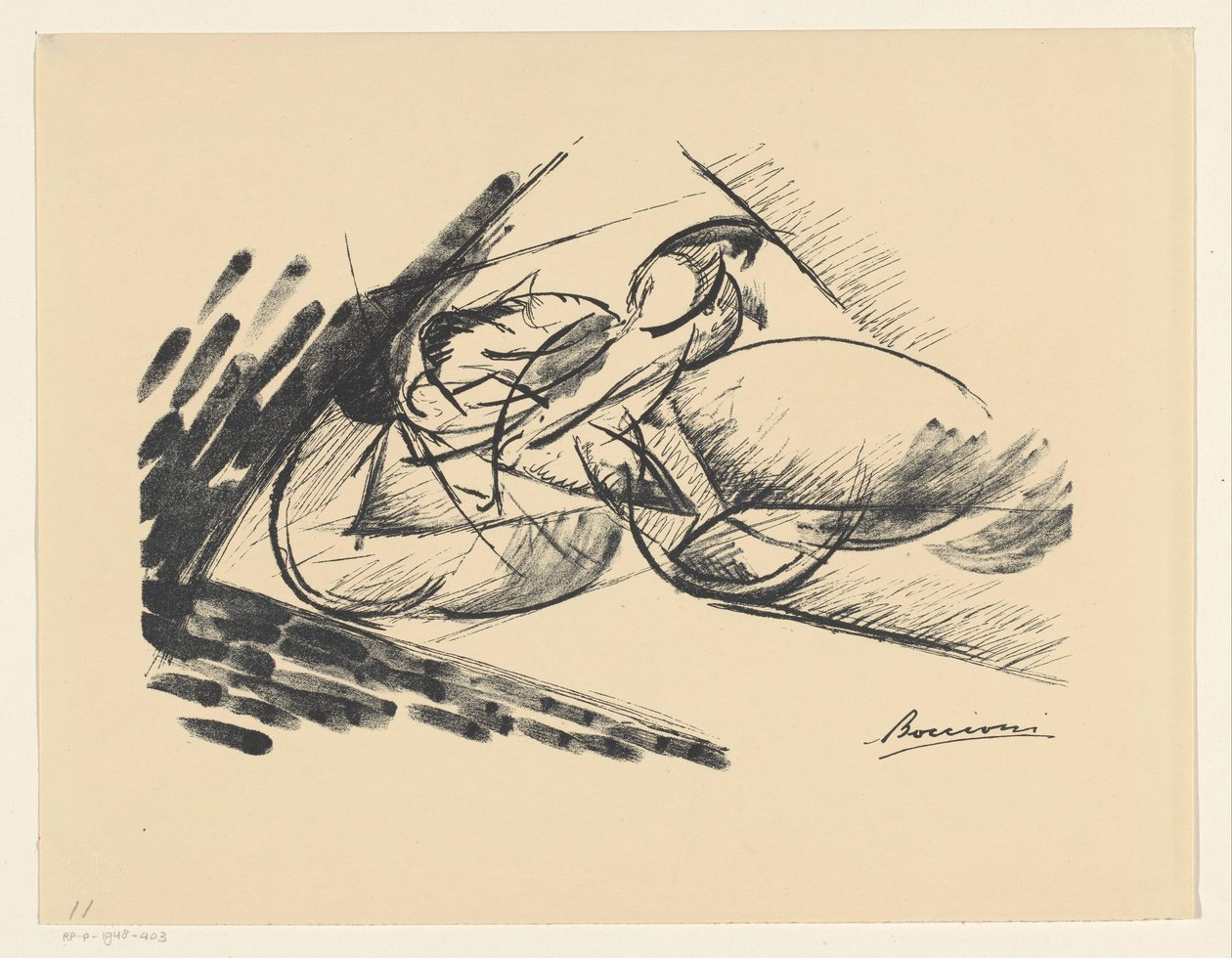 Untitled (Schnelligkeit) door Umberto Boccioni
