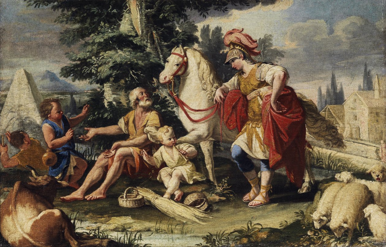 Alexander en een filosoof door Unbekannt Unbekannt