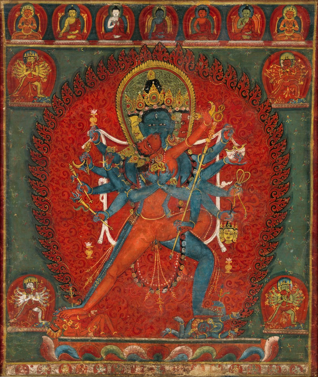 Chakrasamvara en Vajravarahi door Unbekannt Unbekannt