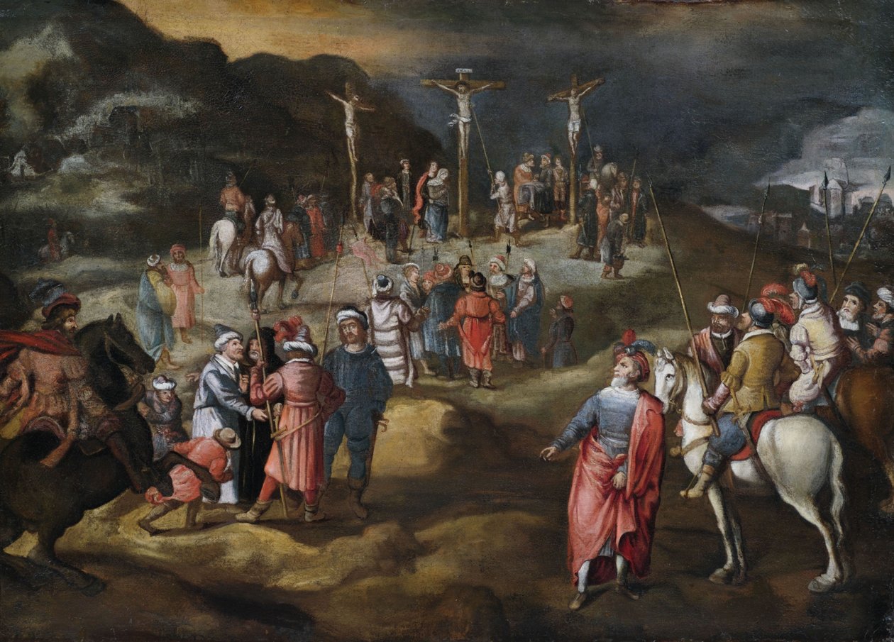 Kruisiging van Christus op de Kalvarieberg door Unbekannt Unbekannt
