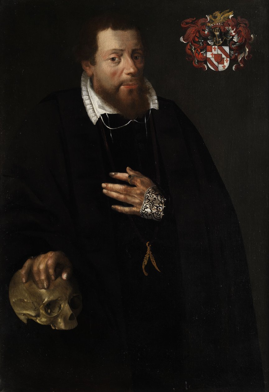 Portret van een heer door Unbekannt Unbekannt