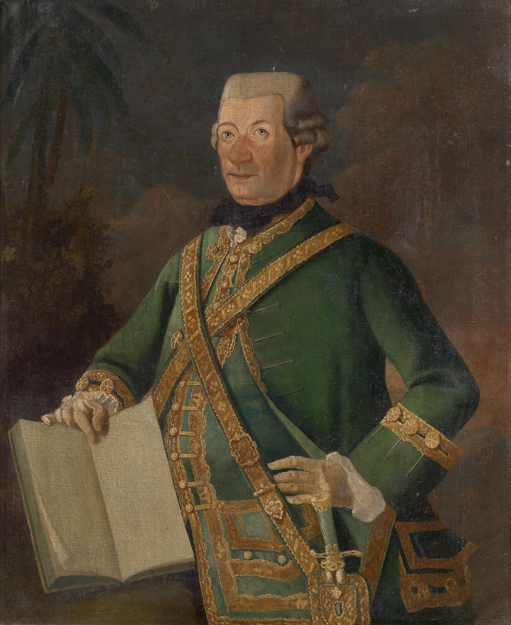 Portret van een heer door Unbekannt Unbekannt
