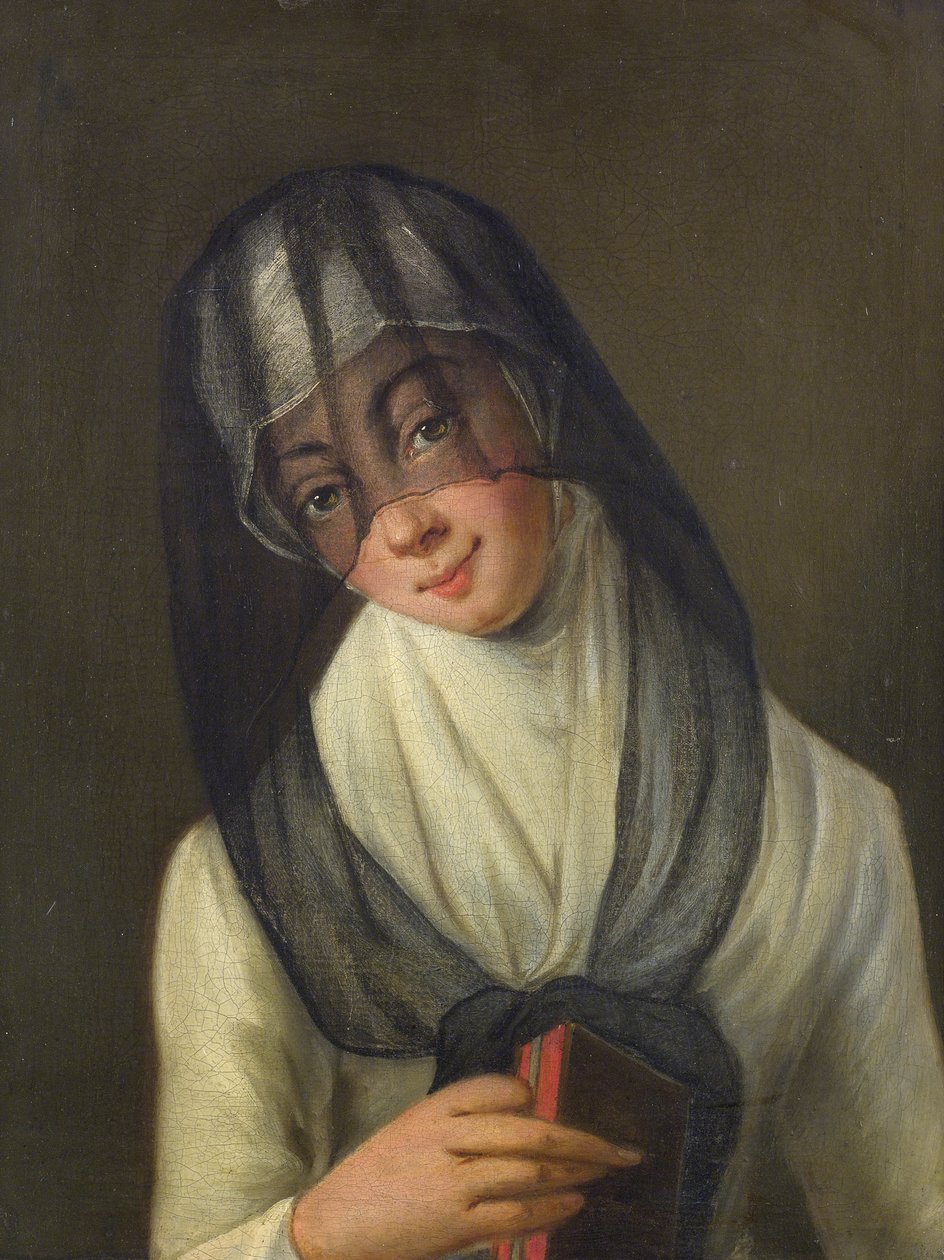 Portret van een gesluierde dame door Unbekannt Unbekannt
