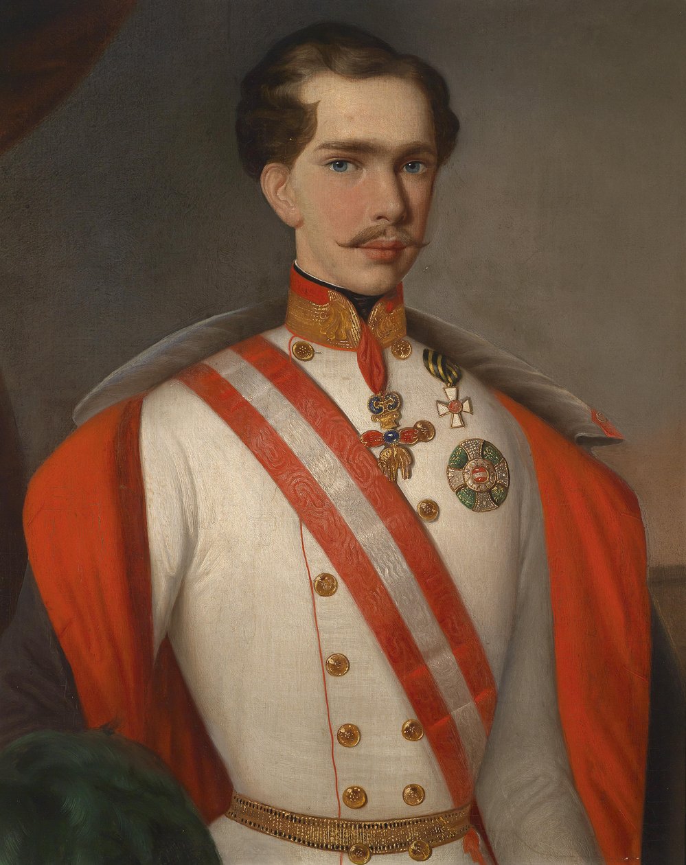 Portret van de jonge keizer in veldmaarschalkuniform met ordetekens door Unbekannt Unbekannt