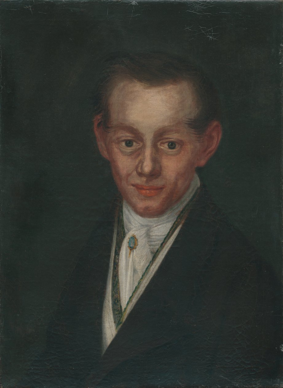 Portret van een jonge man door Unbekannt Unbekannt