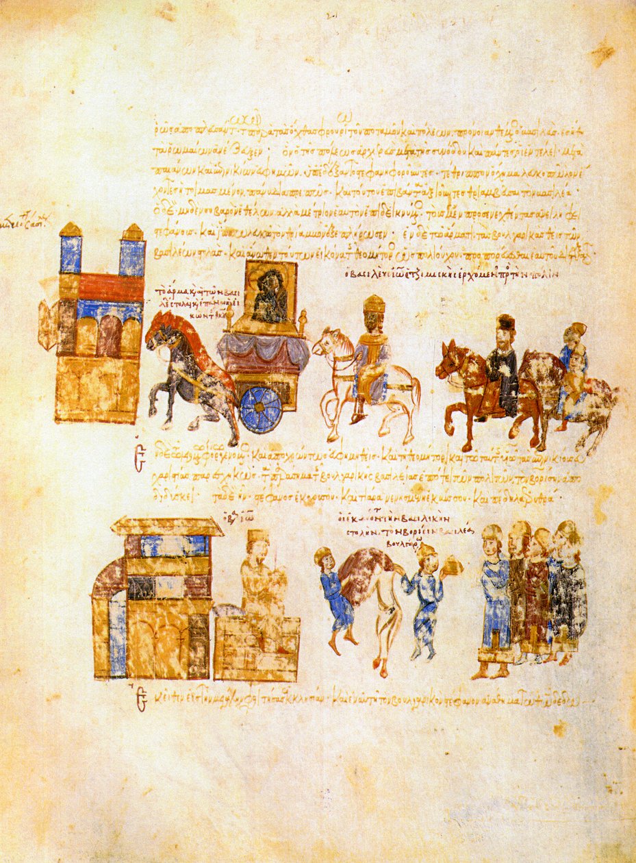 Skyllitzes Matritensis, fol. 172v door Unbekannt Unbekannt