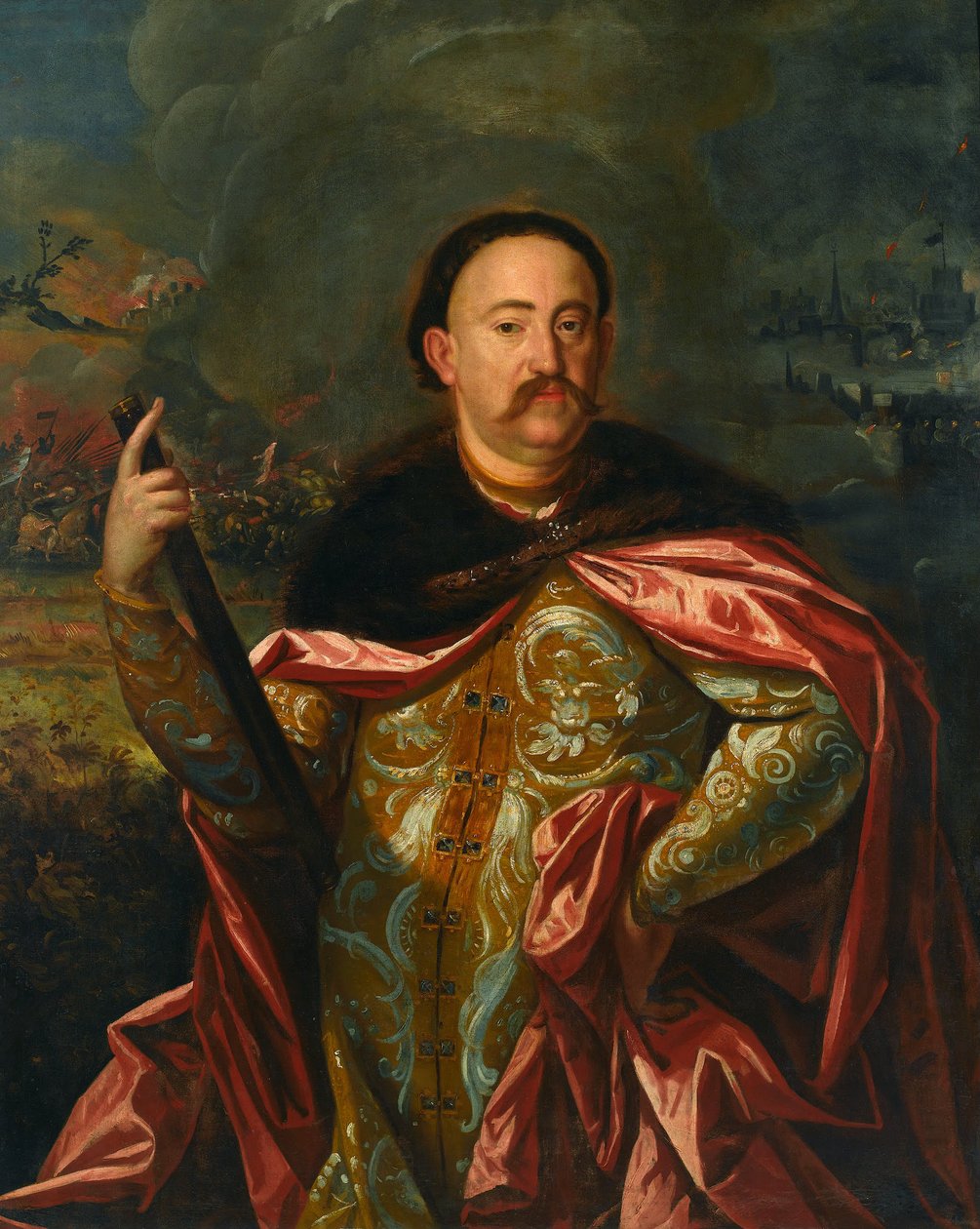 Portret van Jan III Sobieski (4e kwart van de 17e eeuw) door Unbekannt Unbekannt