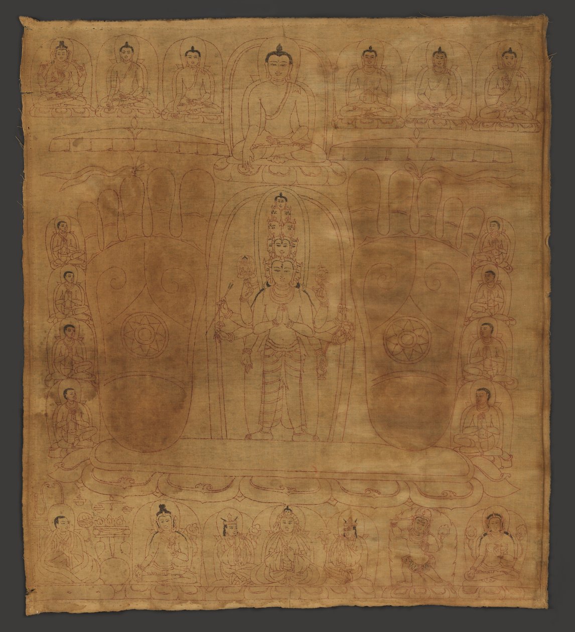 Bodhisattva Avalokiteshvara in de traditie van koning Srongtsen Gampo door Unbekannt Unbekannt
