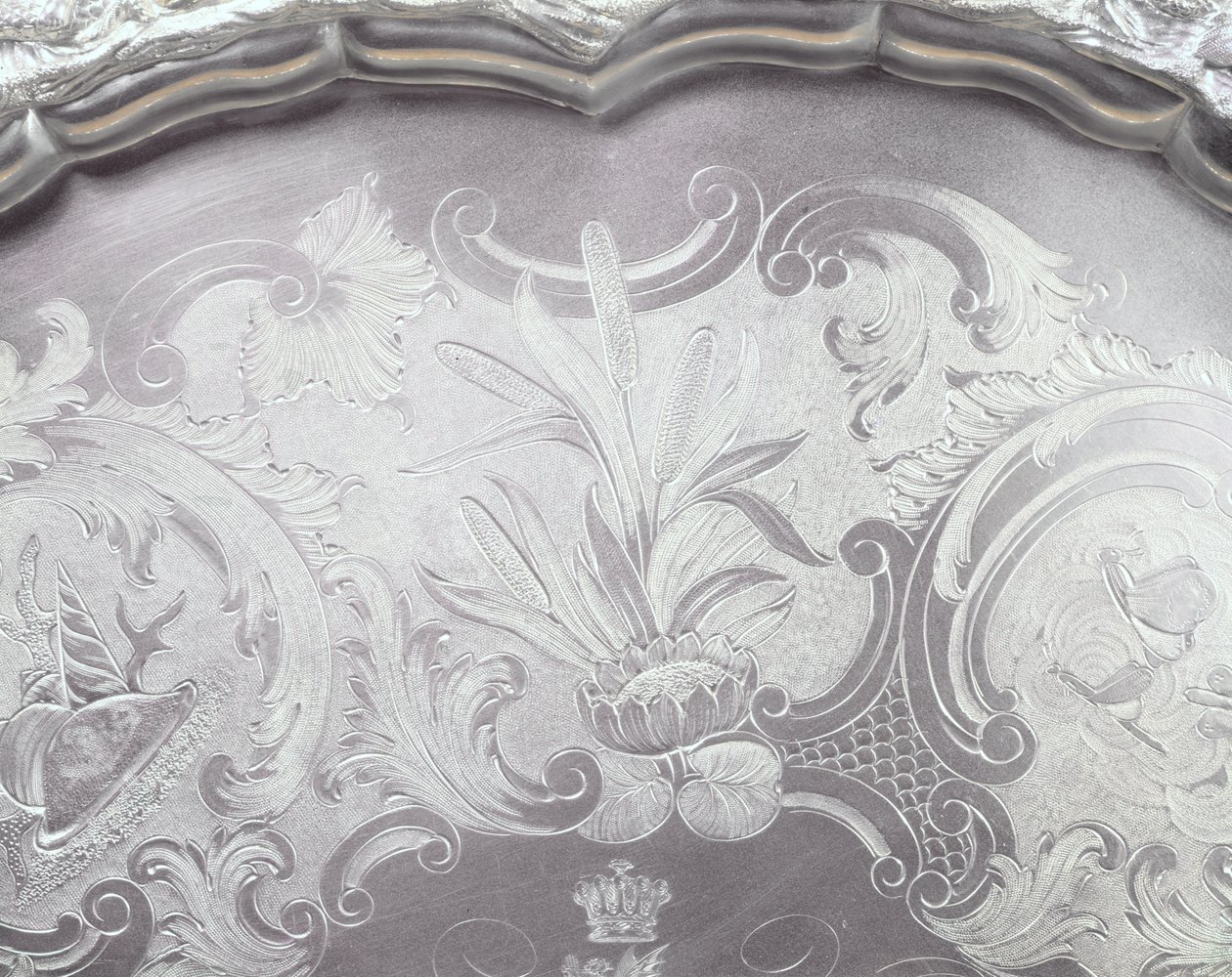 Voorbeeld van vlakgravure, ontwerp van lisdodden, ca.1845 door Unbekannt Unbekannt