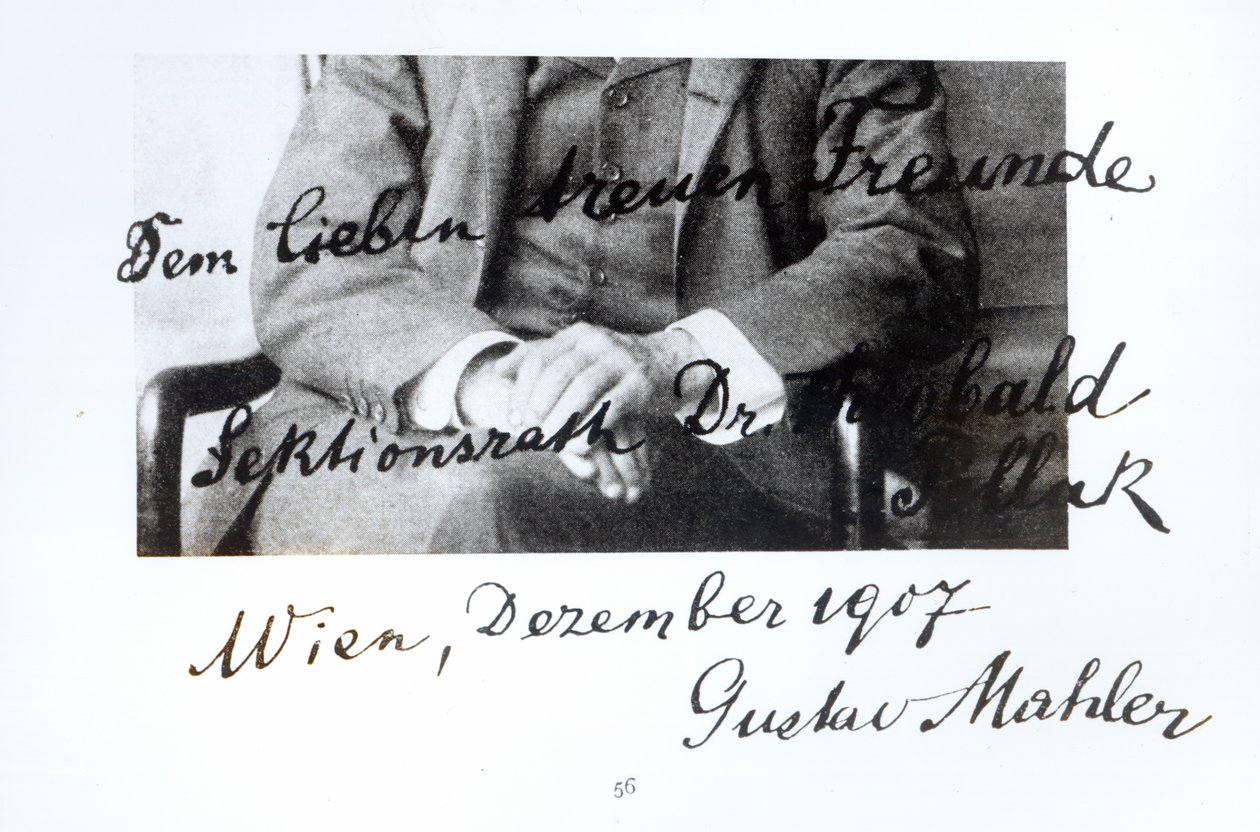 Uittreksel uit een brief van Gustav Mahler, december 1907 door Unbekannt Unbekannt
