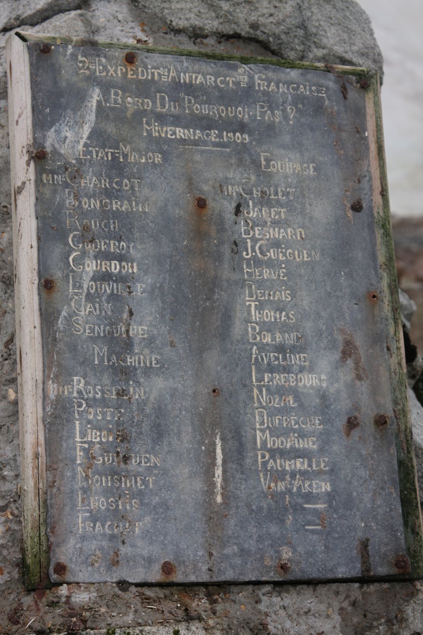 Plaquette op de top van Petermann Island, Antarctica door Unbekannt Unbekannt