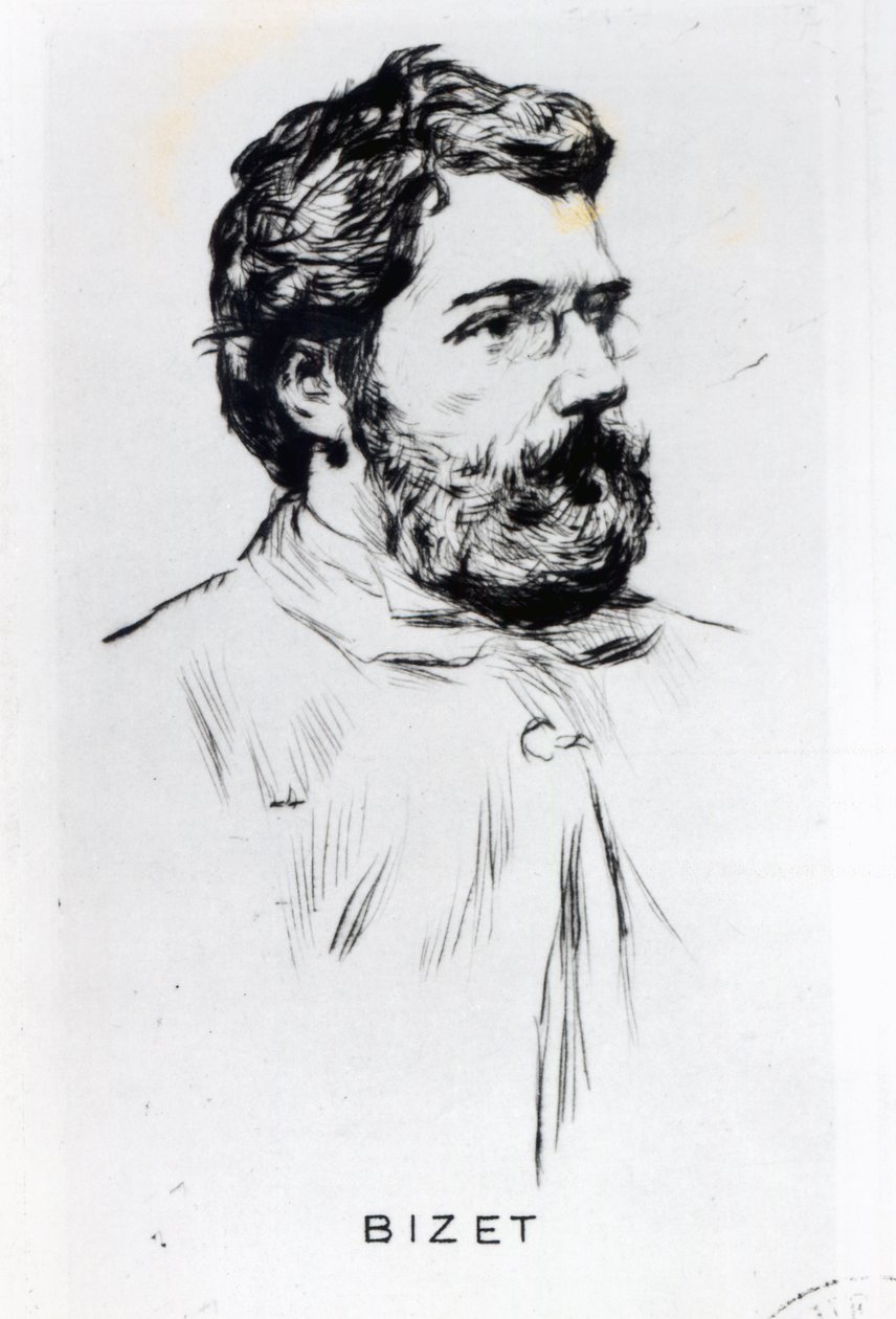 Portret van Georges Bizet (1838-75) door Unbekannt Unbekannt