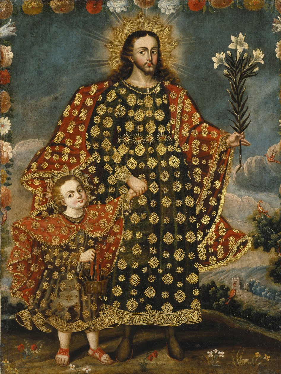 Sint Jozef en het Christuskind door Unbekannt Unbekannt