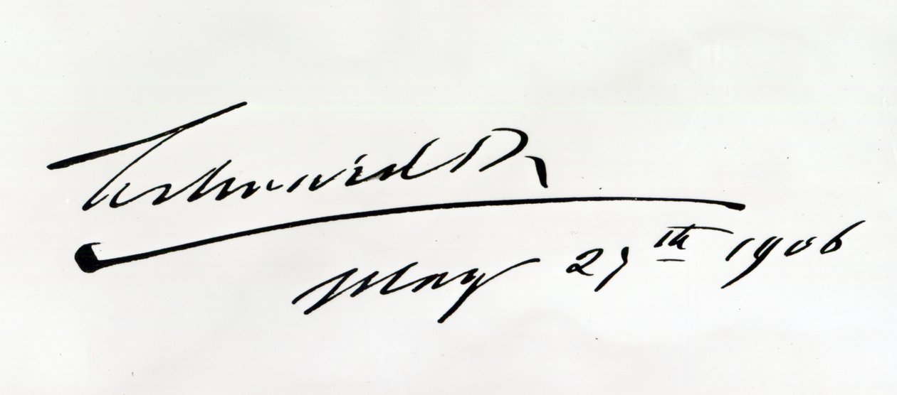 Handtekening van Koning Edward VII, 29 mei 1906 door Unbekannt Unbekannt