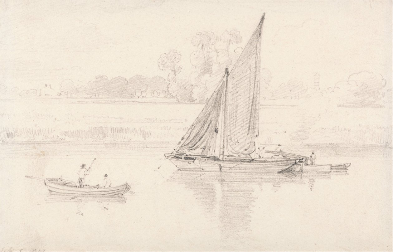 De Theems bij Kew, 9 februari 1806 door Unbekannt Unbekannt