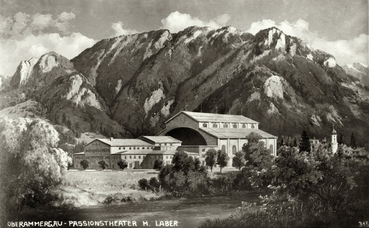 Het theater in Oberammergau, 1930 door Unbekannt Unbekannt