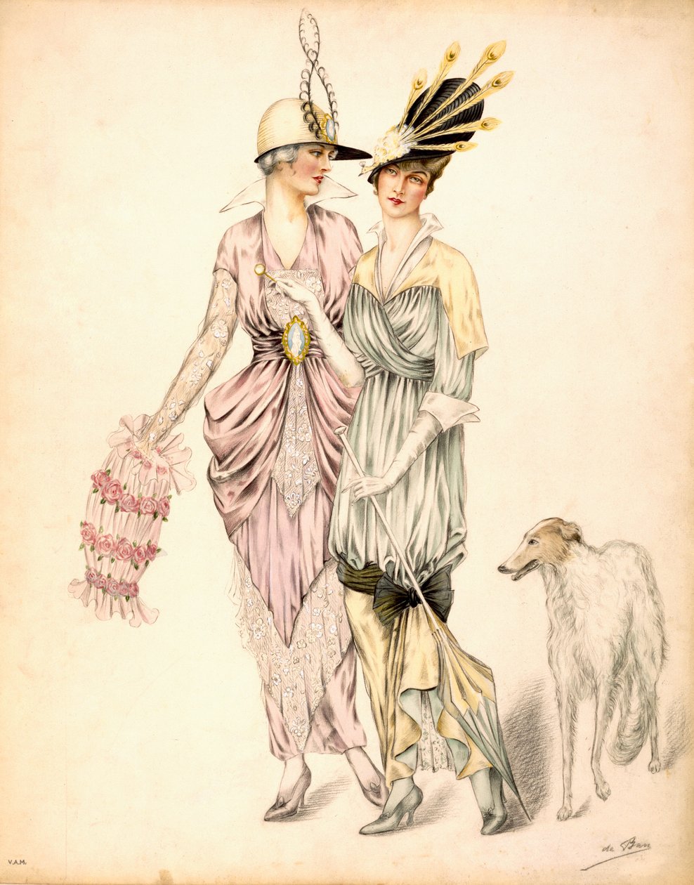 Twee jurken voor de Goodwood Races, ca. 1920 door Unbekannt Unbekannt