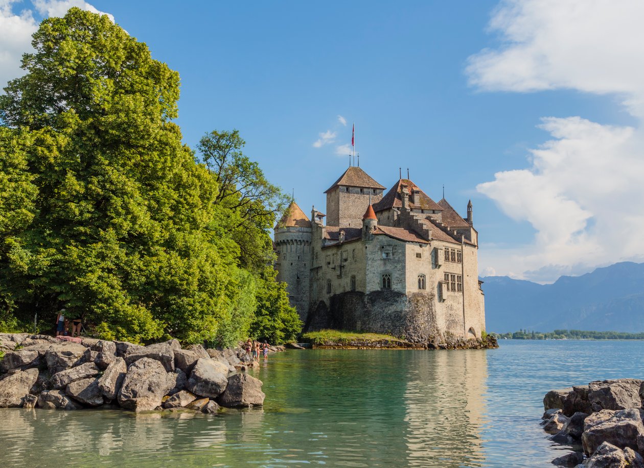 Veytaux, Zwitserland. Chateau de Chillon. door Unbekannt Unbekannt