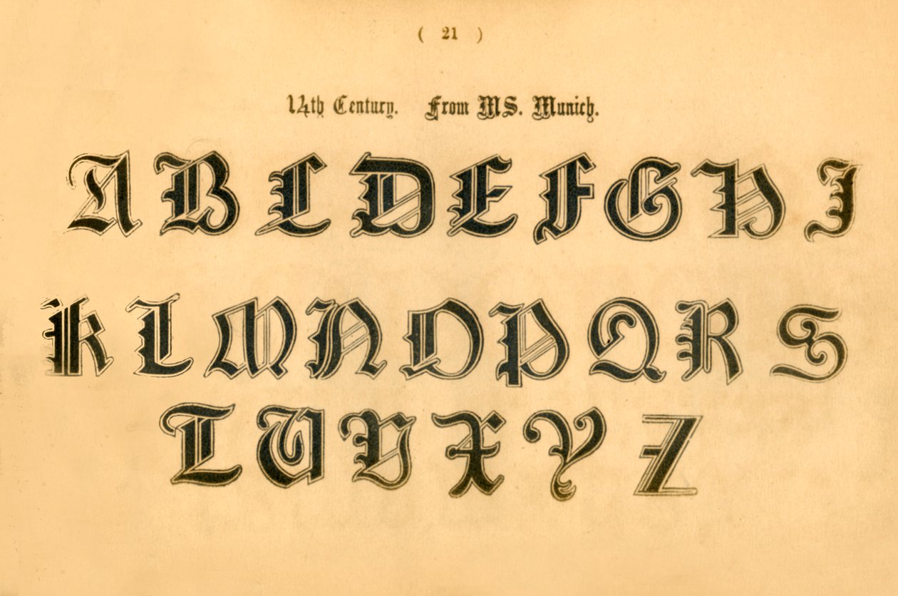 14e eeuw. Uit MS. München, 1862 door Unbekannt
