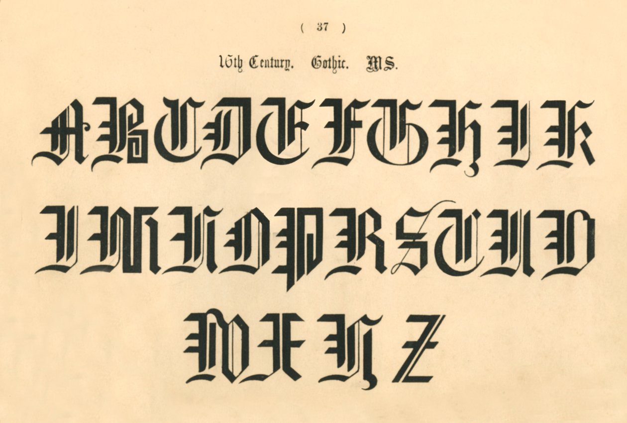 16e Eeuw. Gotisch. MS, 1862 door Unbekannt